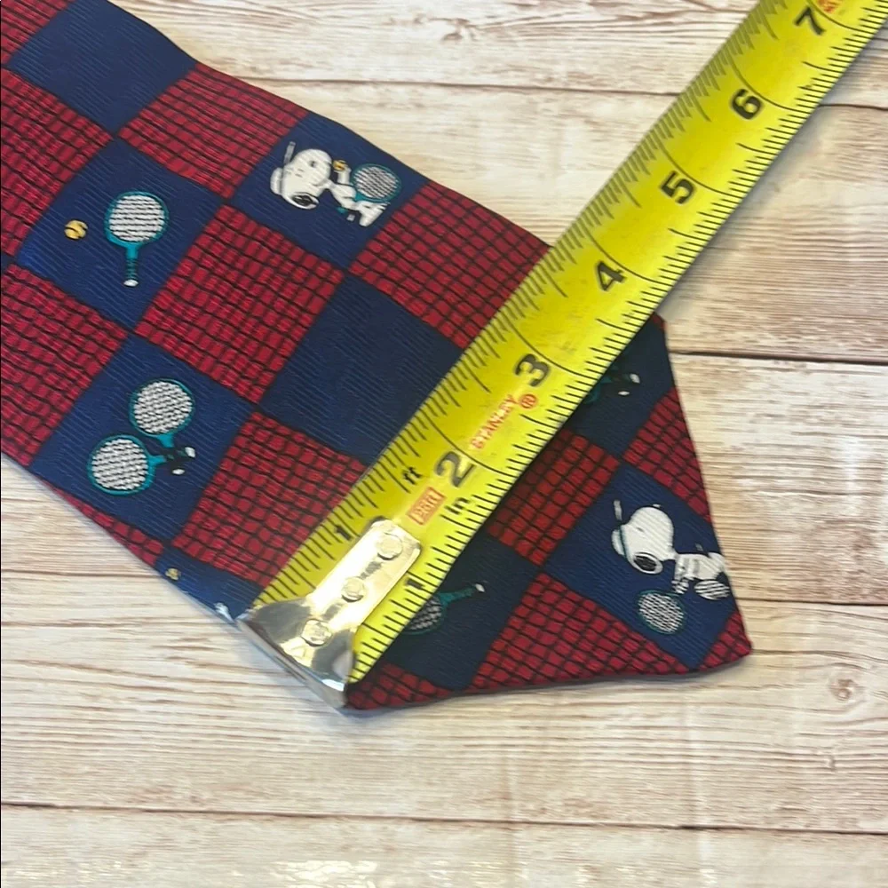 Snoopy Tennis Red and Blue Tie